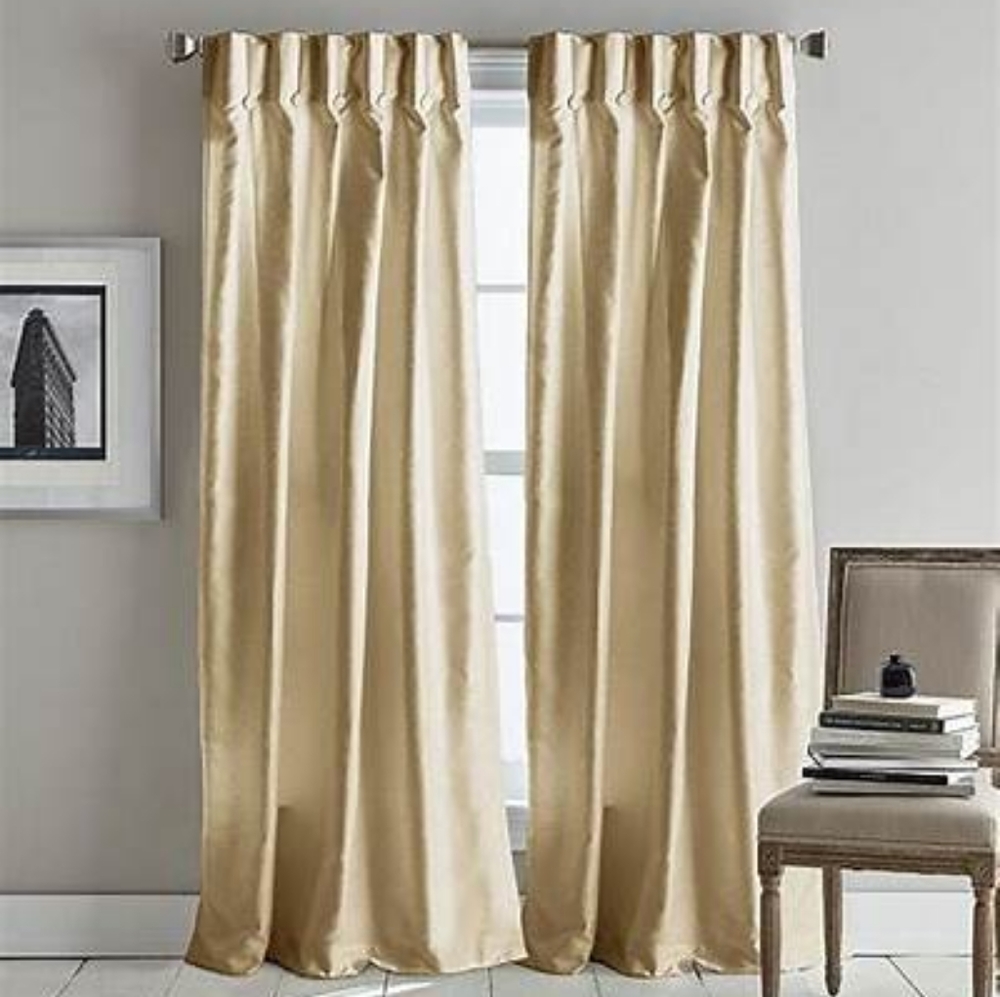 DKNY Plaza 32" x 96" Inverted Pleat with Button Curtain Set (2)